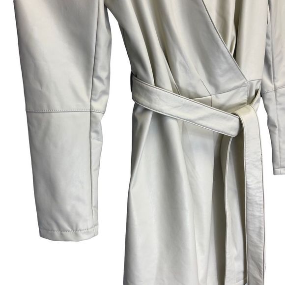 NWOT Seven 7 for all Mankind Leather Dress Cream - Picture 7 of 12